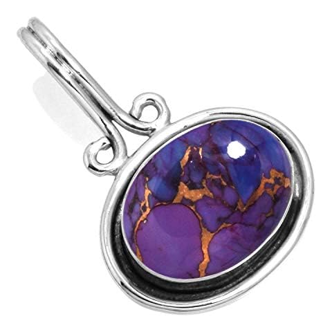 Jeweloporium Copper Purple Turquoise Silver Pendant Cover