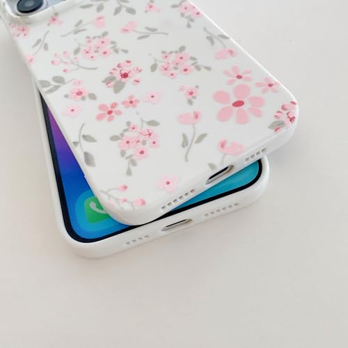 Coque iPhone 12 motif floral bleu idée cadeau esthétique pour femmes et filles
