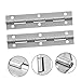 Mikikit 6pcs Cabinet Hardware Stainless Steel Hinges Continuous Pivot Movement for Piano Hinges Industrial Grade