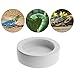 Create idea 2X Reptile Bowl Worms Dish Set Curved Rim Ceramic Proof Lizard Escape 2.8 Inch White Tasteless Smooth for Spider Gecko Crabs