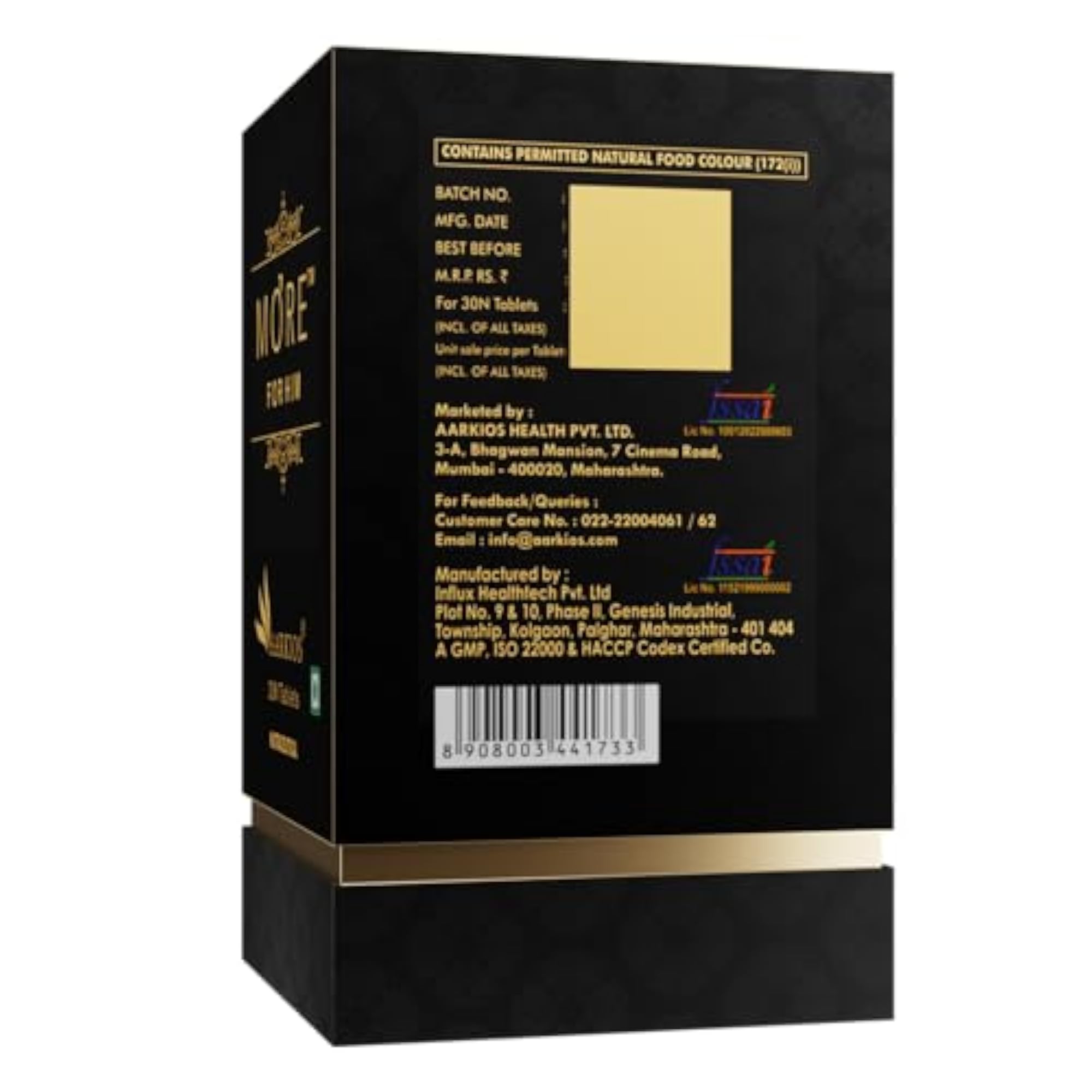 A A R K I O S More For Him Multivitamin Tablets 90 Tablets