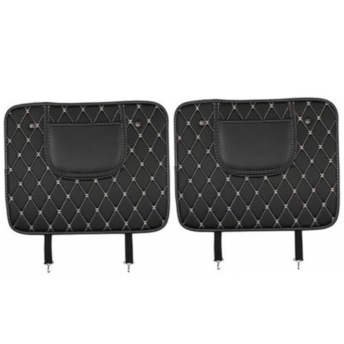 SBRDLK 2pcs Car Seat Back Anti Kick Mat for Jeep Wrangler TJ/LJ/JK/JL/Cherokee KL/XJ/KK(Liberty), Pad Washable Seat Pad Rear Cover Protector PU Leather Waterproof Wear-Resistant Car Anti Kick