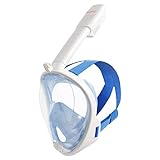 Full Face Snorkel - Snorkeling Mask Set New 2017 Design See 180 Degrees Underwater with New 4 Valve Anti Fog Technology Breathe Easy