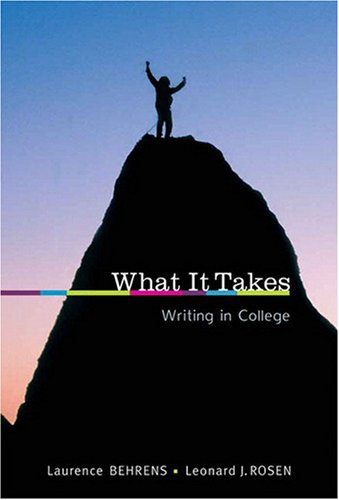 What it Takes: Writing in College