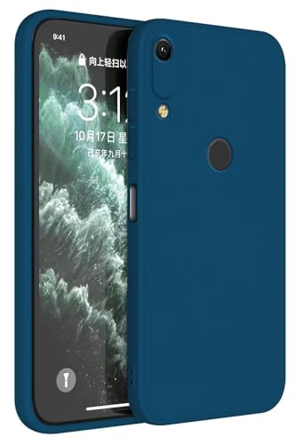 Topme Funda para Huawei Y6 2019 / Y6 Pro 2019 / Honor 8A / Y6S 2019 (6.09' Inches) Carcasa Caja Case Estuche, Funda Protectora de Piel de Silicona TPU - Azul Zafiro