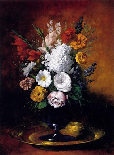 Tableau sur toile vase de fleurs pour habiller un mur vide avec élégance