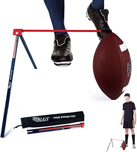 Trailblaze Football Kicking Tee True Strike Pro | Football Kicking Stand | Football Tee Holder Compatible for All Ball Sizes | Super Strong Portable Football Field Goal Stand with Improvement Tracker
