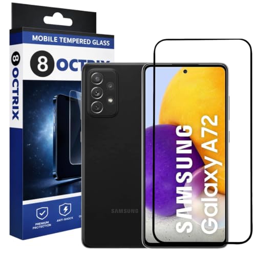 Image of Military-Grade Tempered Glass Screen Protector Compatible for Samsung Galaxy A72 with Edge to Edge Coverage - Case Friendly, Anti-Scratch & Bubble-Free Installation Kit