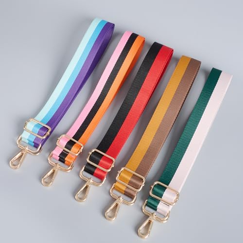 Image of chushui Woven Stripe Purse Straps,Replacement Crossbody Wide Shoulder Adjustable Strap for Bag Handbags