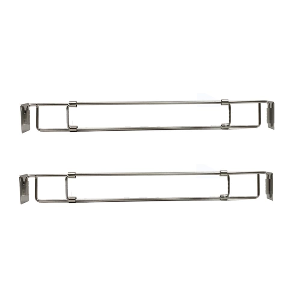 CTRLZS RV Secure Adjustable Bars Stainless Steel Rods Food&Drink Stabilizers for RV Refrigerator (2 Pack)