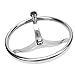 Oreilet 3 Spoke Stainless Steel Boat Steering Wheel, 13-1/2