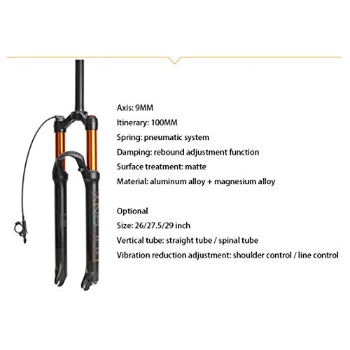 Fourche de bicyclette à absorption des chocs avec commande au guidon Line Control