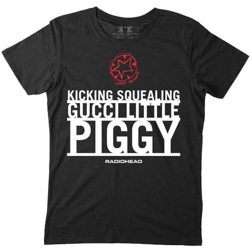 Rock Off officially licensed products Radiohead Piggy Band Logo T Shirt L Black