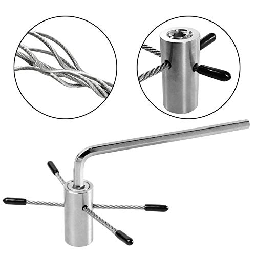 Cke 20 Pack Green Wall Stainless Steel Hubs, Wire Cable Trellis System Kit With 98 Feet 1/8" Wire Rope Cable For Climbing Plants, Vines And Green Wall, Non Tensioned Kit For Brick Wall, Fence Panels #TOP3