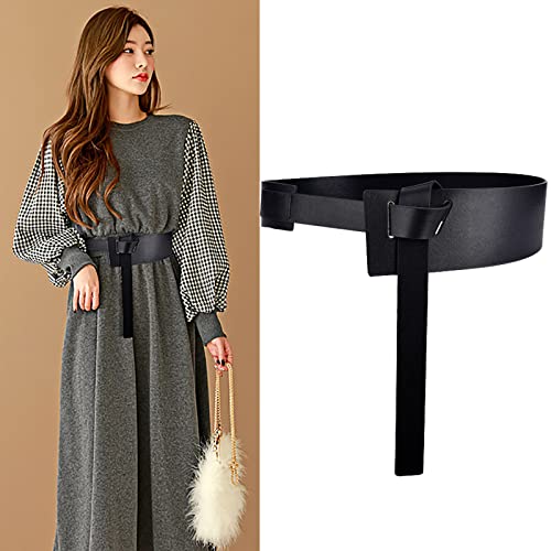 Women Knot Belt Genuine Cowhide Leather Waistband for Dress Jumpsuit Tie Waist Belt Ladies No Buckle Cinch Belt4