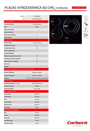 Corbero-PLACAS-VITROCERAMICA-DE-60-CMS-negro