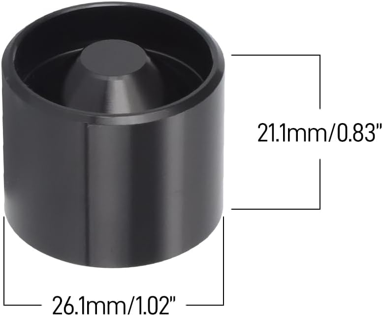 Alpha Rider Set of 8 Dry Storage Hidden Cups Fits for Maglite C Cell Flashlights - Anodized Aluminum (Black)