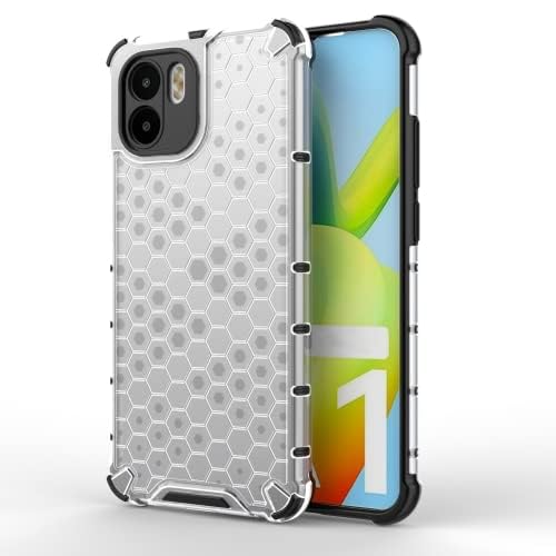 Image of Lustree TPU Honey Comb Armor Shock Proof Back Cover for for Redmi A1 (Transparent)