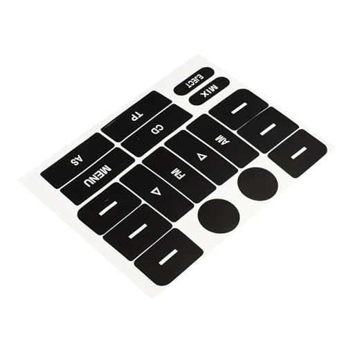 Pegatina para botón de elevalunas compatible con Golf MK5, adhesivo frontal negro mate