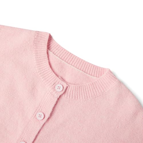 Image of Women Y2K Button Front Crop Sweater Cardigan Solid Color Crew Neck Long Sleeve Knit Fall Tops Streetwear