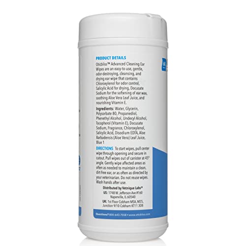 Oticbliss Advanced Cleaning Wipes Xl (60 Ct) And Oticbliss Advanced Cleaning Flush (8 Oz) Bundle Complete Dog Ear Care With Dog Ear Cleaning Wipes Plus Ear Cleaning Solution For Dogs #TOP6