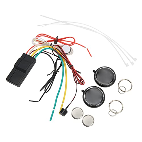 ANGGREK Antidémarrage de Voiture 2,4 GHz, Système D'alarme D'entrée sans clé avec Verrouillage du Moteur sans Fil avec Antivol et Anti-détournement pour Véhicule 12 V