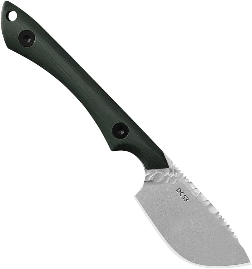 Sheath DC53 Blade Fixed Knife with Sheath, Survival Camping Knife, Fruit Knife (Green Type B)