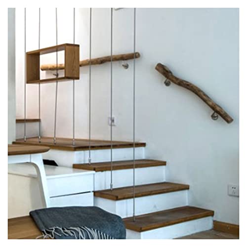 Rampe d'escalier d'intérieur avec motif de branche naturelle et fixation murale de jardin - 7
