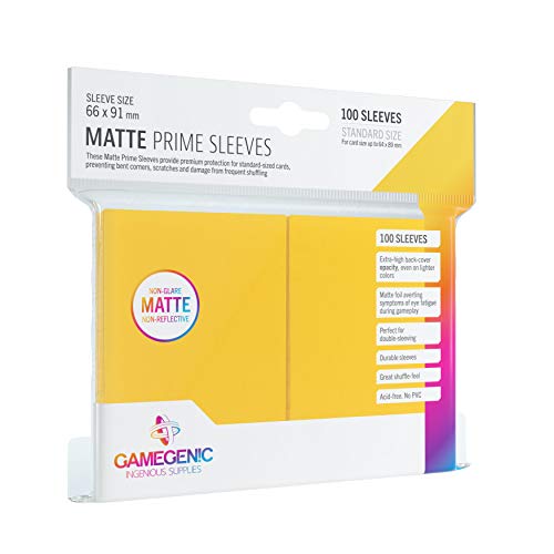 Gamegenic Ggs11032Ml Matte Prime Sleeves (100-Pack), Yellow