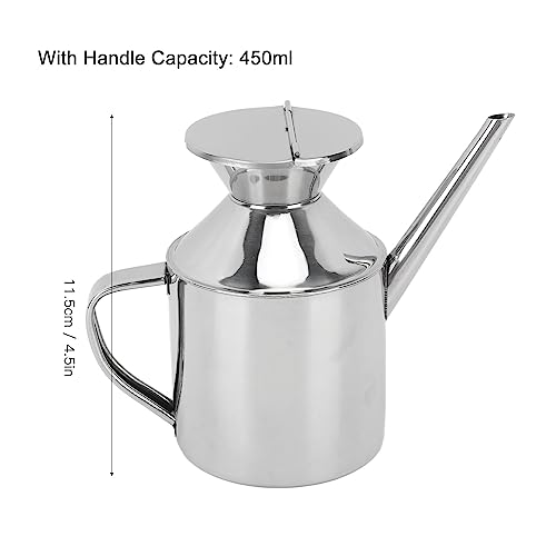 TOPINCN Stainless Steel Oil Dispenser Bottle Olive Oil and Vinegar Dispenser Oil Can Multipurpose Oil Container Kitchen Accessories (With Handle) by TOPINCN - Image 2