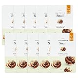 ETUDE 0.2 Therapy Air Mask 10 Sheets (Snail) (21AD) | Hypo-Allergenic Mask Sheet with Skin Protection and Smooth Firming Effect