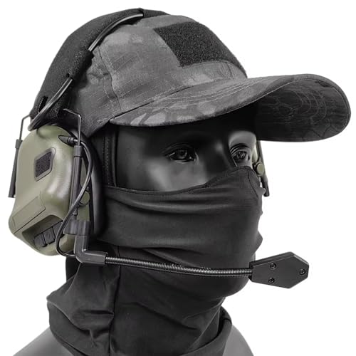 Casque tactique avec écouteurs communication WLXW et cagoule de wargame