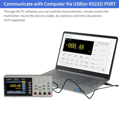 Image of OWON Desktop Digital Multimeter with 3.5-inch LCD Display,Voltage, and Temperature with True RMS Capability,Designed for use in Laboratories, Instruments, and Factories XDM1241