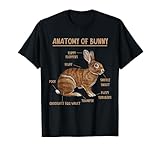 Rabbit Anatomy Bunny Lover Animal Pet Owner T-Shirt