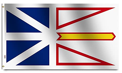 Rhungift Newfoundland and Labrador Flag 3X5Ft Coated Nylon Spinning Canadian Province Flag 36x60inch