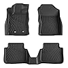FIILINES Floor Mats for Subaru Crosstrek/Impreza 2024 2025 2026, All Weather TPE Crosstrek Floor Liners Waterproof Durable 1st & 2nd Row Liner Set Crosstrek Impreza Accessories Black