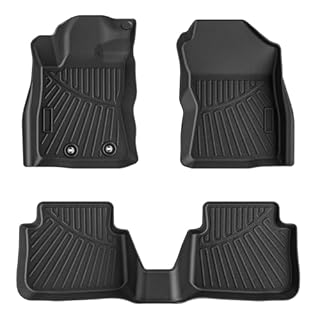 FIILINES Floor Mats for Subaru Crosstrek/Impreza 2024 2025 2026, All Weather TPE Crosstrek Floor Liners Waterproof Durable 1st & 2nd Row Liner Set Crosstrek Impreza Accessories Black