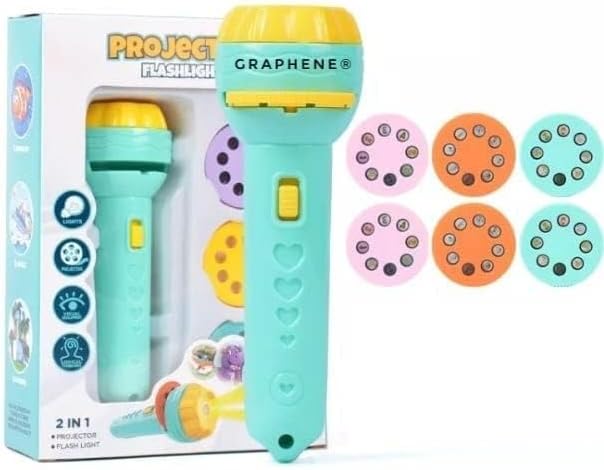 Royaldeals Toys Kids Toy Different Slides Projector Flashlight Torch, Kids Projector Light