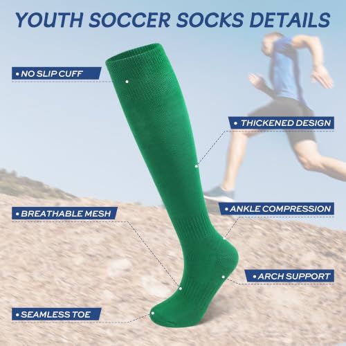 Image of GRAPMKTG 3 Pack Softball Soccer Socks Baseball Football Socks for Youth Men and Women