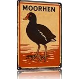 Vintage Moorhen Metal Sign