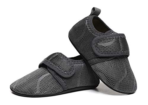 ZooYung Toddler Baby Lightweight House Slippers Shoes Home Bedroom Family Household Anti-Slip Indoor for Kids Boys and Girls(ZY-TS2236Gray27)