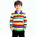 Boy Fashion Boys Girls School Uniform Shirts Long Sleeve Striped Trendy Collared T-Shirt Kids 2026 Athletic Cute Print Tops 3-15Y
