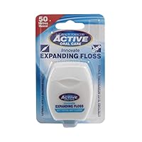 Beauty Formulas Active Oral Care Expanding Dental Floss with Mint Wax Fluoride, 50 Metre Size