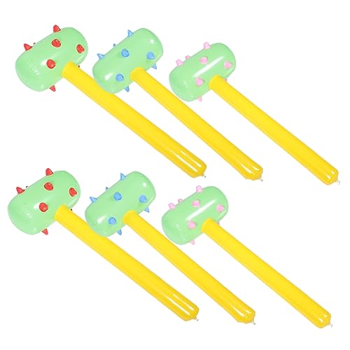 Yardwe 6Pcs Colorful PVC Inflatable Hammer for Fun Plaything for Pool Beach Parties Easy to Store Random Colors
