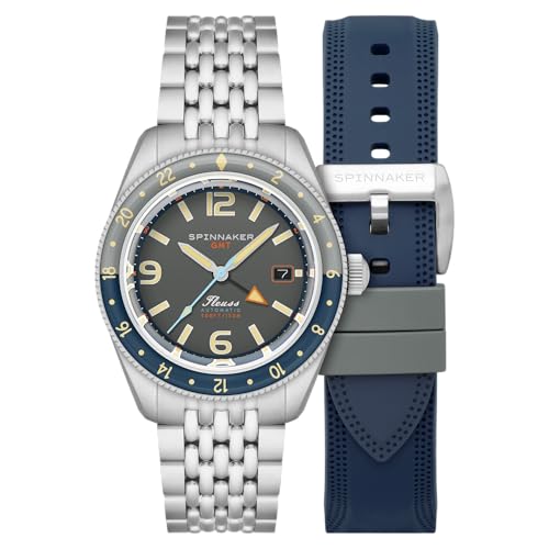 Image of Spinnaker Men's 43mm Fleuss GMT Automatic Watch with Solid Stainless Steel Bracelet SP-5120