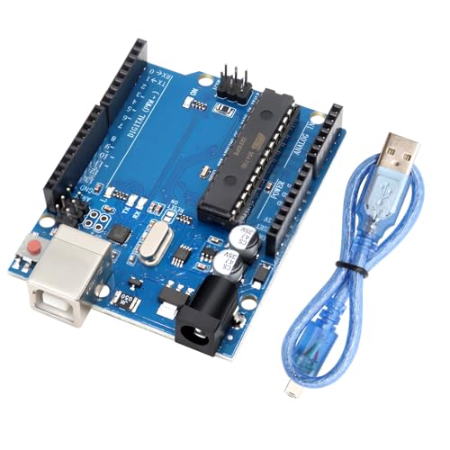 AYWHP 1 PCS R3 Development Board Single Board with ATmega328P Chip 2 KB 1 KB EEPROM Microcontroller with USB Cable Compatible with Ar-duino uno
