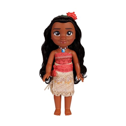 Princesas Disney - Mi Amiga Vaiana Grande para Niñas – Muñeca de 38 cm de Altura Que Incluye Vestido, Zapatos y Tiara Extraíbles – Muñeca con Preciosos Detalles para niñas con 3 años +