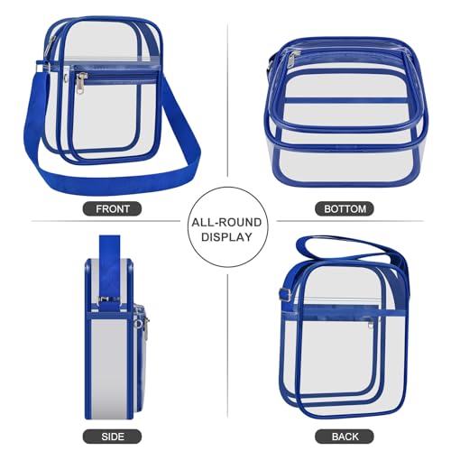 Image of USPECLARE Clear Purse for Stadium Events Clear Messenger Bag for Men and Women