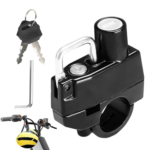 Walopola Cerradura para casco de moto,Cerradura de seguridad para casco de motocicleta - Candados para casco de scooter con 2 llaves - Accesorios para cascos de moto, bloqueo antirrobo para cascos,