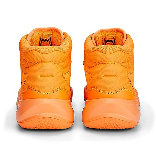 Foto von PUMA Unisex Playmaker PRO MID Laser Basketballschuh, Ultra ORANGE-CLEMaleTINE, 40.5 EU